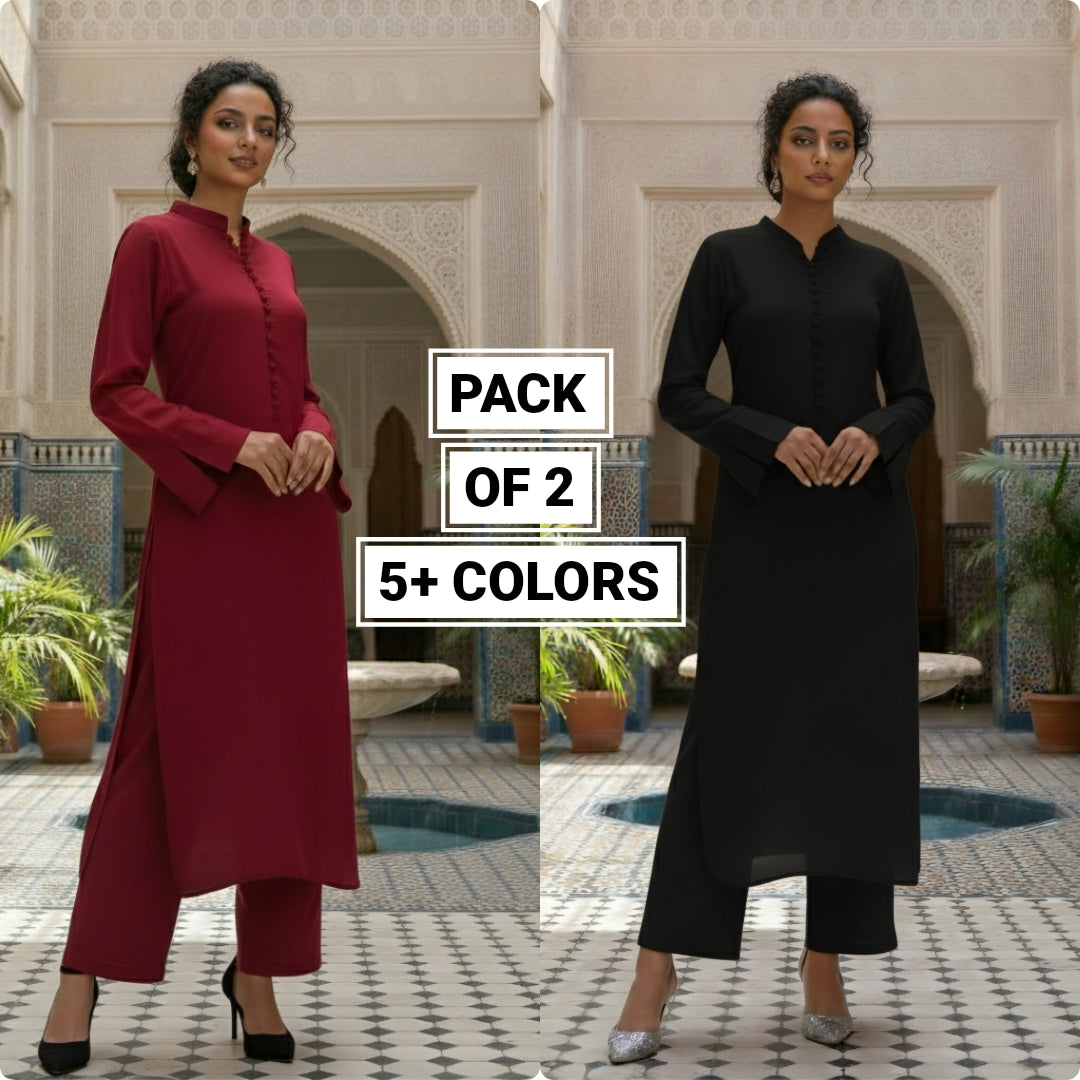 PACK OF 2 SOLIDS Ready To Wear